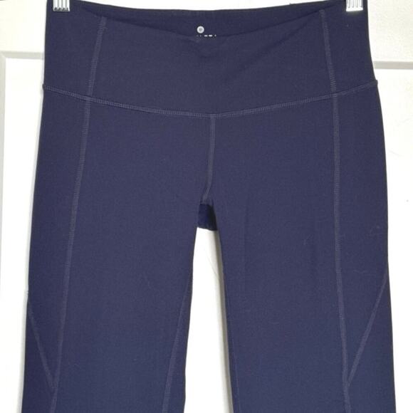Athleta Revelation Yoga Pants Womens Small Flared Leg Pull On Blue Stretch Nylon - Picture 4 of 9